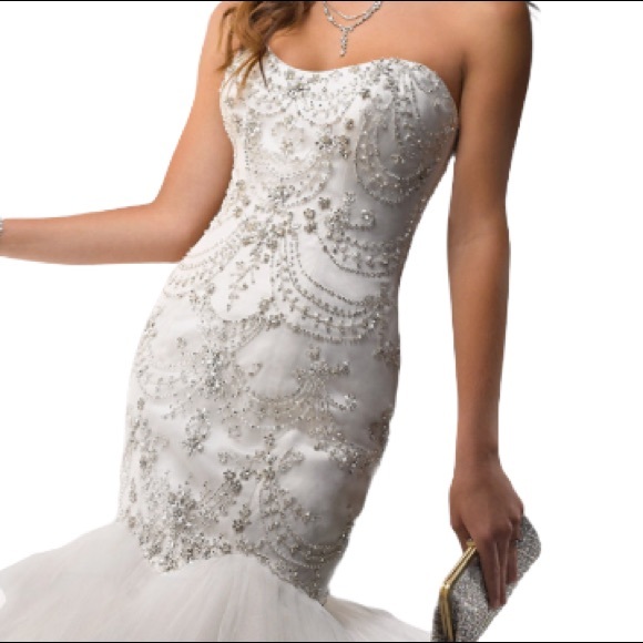 Sottero and Midgley Ivory Raquelle 72743 Wedding Dress w/Mermaid Silhouette - Picture 2 of 16